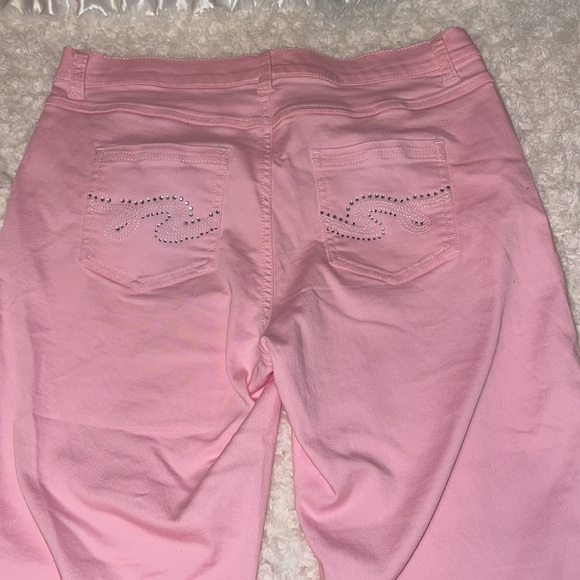 Diane Gilman Pink Pants with Rhinestone Pockets (12P) - Picture 6 of 11